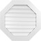 Ekena Millwork Octagonal Surface Mount PVC Gable Vent: Functional, w/ 3-1/2"W x 1"P Standard Frame, 30"W x 30"H GVPOC30X3001SF - alternate 1